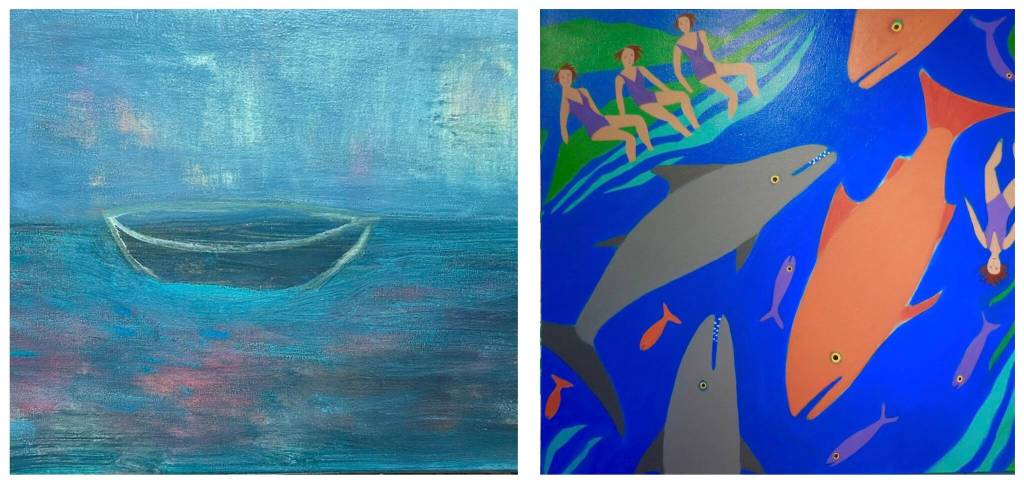 Photos Courtesy of VALISE Gallery
Rachel LordKenaga (left) and Sharon Shaver are among the artists featured in VALISE Gallerys new exhibit FOUR FRIENDS.