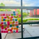 Aspen Anderson Photo
Community members left sticky-note responses during a May 14 forum on Vashon High Schools cell phone policy.