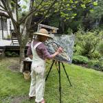 Photo Courtesy of Vashon Opera
Britt Freda painting the Composers Aria.
