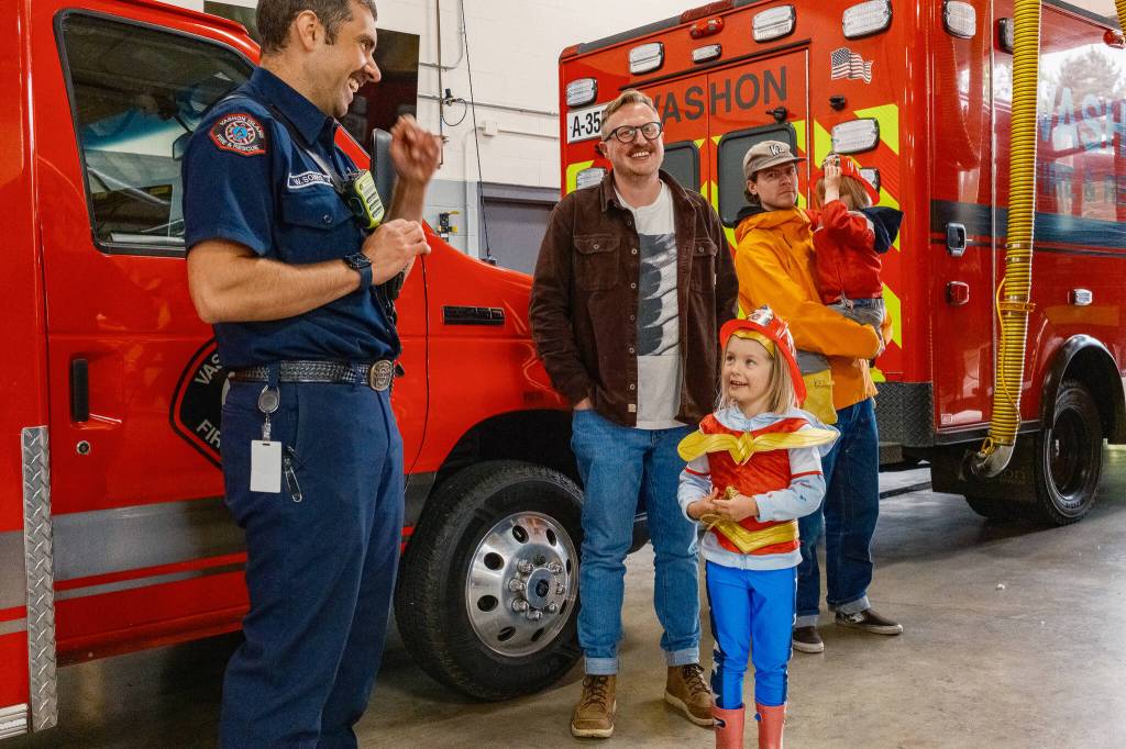 Kent Phelan Photo
Vashon Island Fire Rescue opened its station to visitors during the Memorial Day block party on Bank Road.