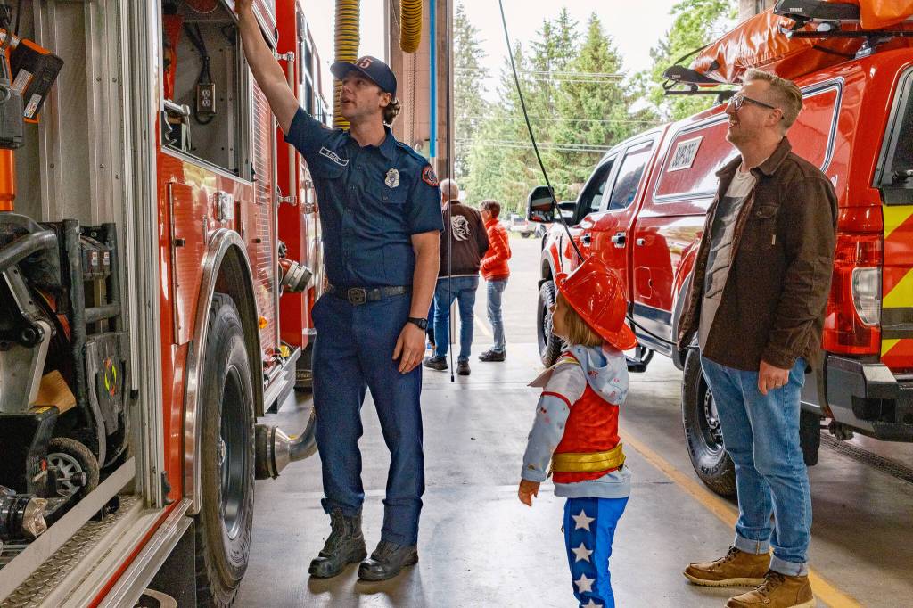 Kent Phelan Photo
Vashon Island Fire Rescue opened its station to visitors during the Memorial Day block party on Bank Road.