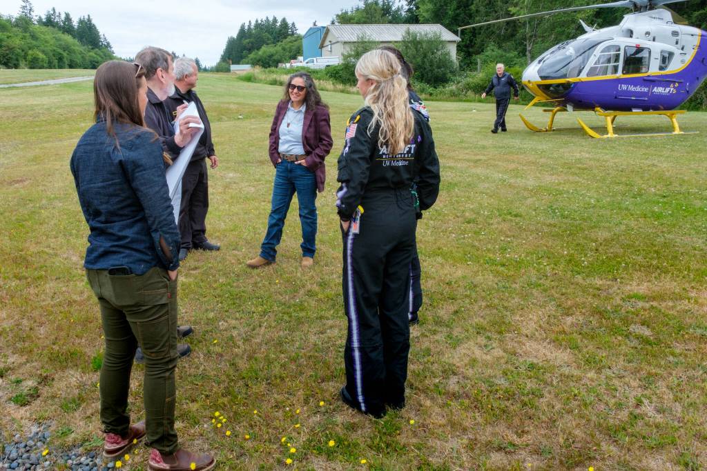 Terry Donnelly Photo
Public announcement of new heli pad at the Vashon airport