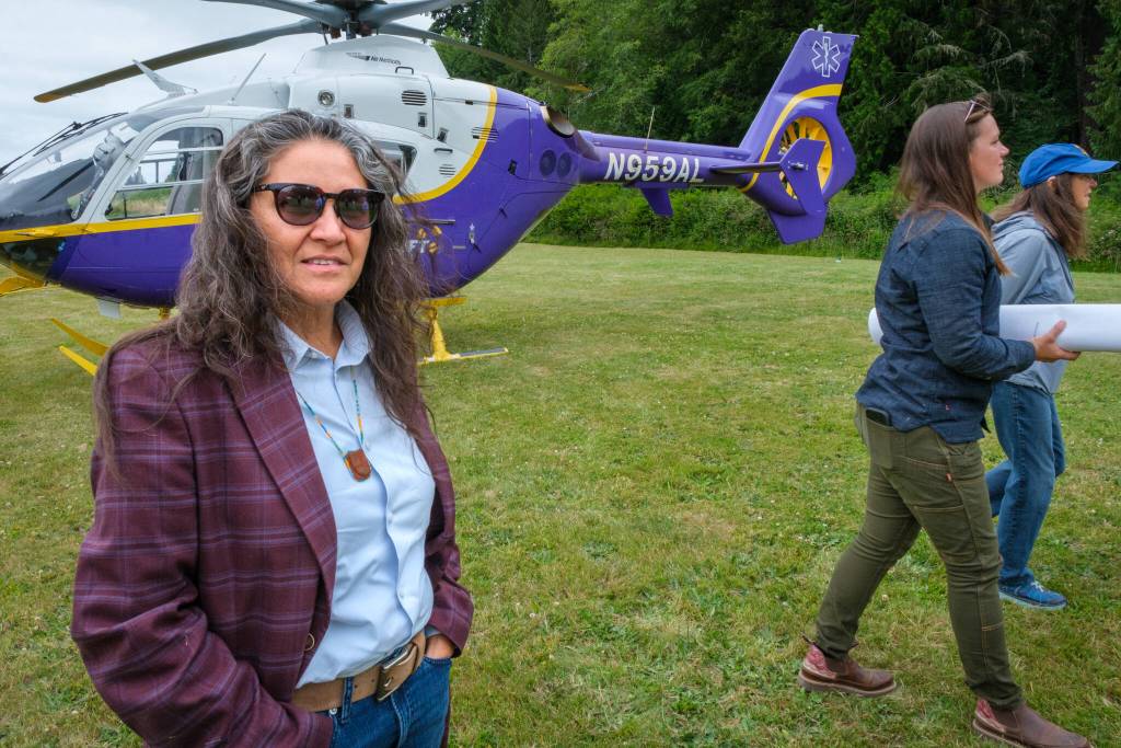 Terry Donnelly Photo
Public announcement of new heli pad at the Vashon airport