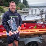 Terry Donnelly Photo
Jake Middling wins Vashon’s annual Fourth of July hydroplane race for the second year in a row, completing the course in 41:04.