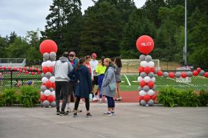 Kent Phelan Photo
Islanders arrive for the inaugural Foss Miller Memorial All-Comers Track Meet at Vashon High School.