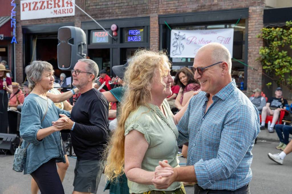Alex Bruell Photo
Couples dance to the music of the Portage Fill Band during last years Festival.
