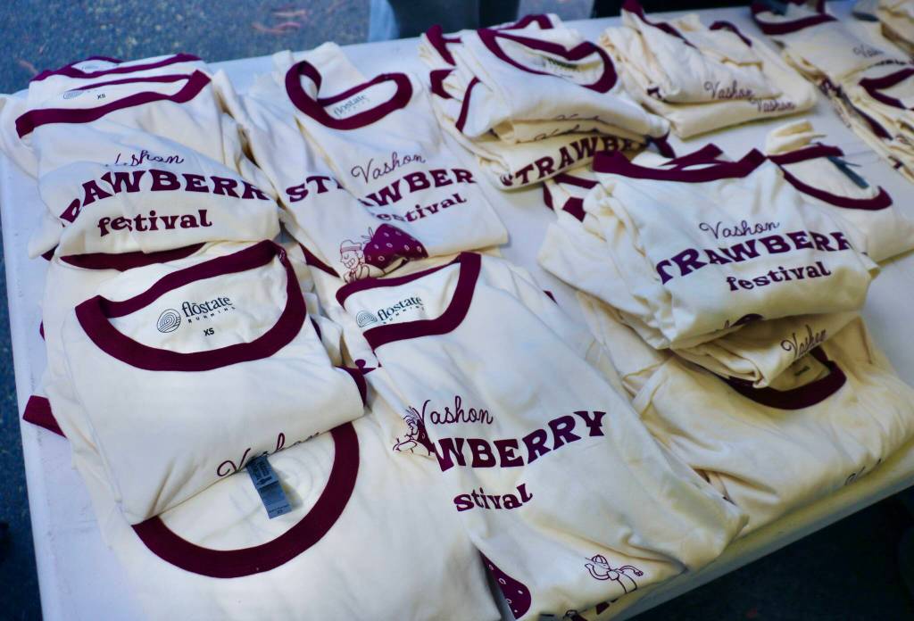 Scarlet Hansen Photo
Strawberry Festival shirts designed by James Batey, owner of Flostate Running, and his wife Claire Magruder.