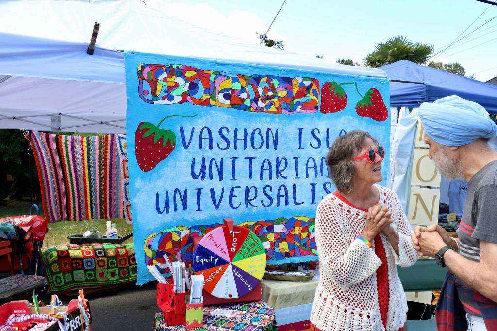 Scarlet Hansen Photo
The Vashon Island Unitarian Universalists booth on Saturday.