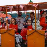 Kent Phelan Photo
Festivalgoers wave from aboard the Strawberry Festival train.