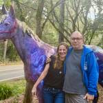 Jessica Share and Aaron Long outside their Vashon home. (Aspen Anderson Photo)